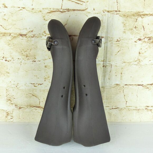 Crocs Gianna Chain Link Ballet Flats Womens 7 Brown Slip On Lightweight Comfort - Picture 8 of 12